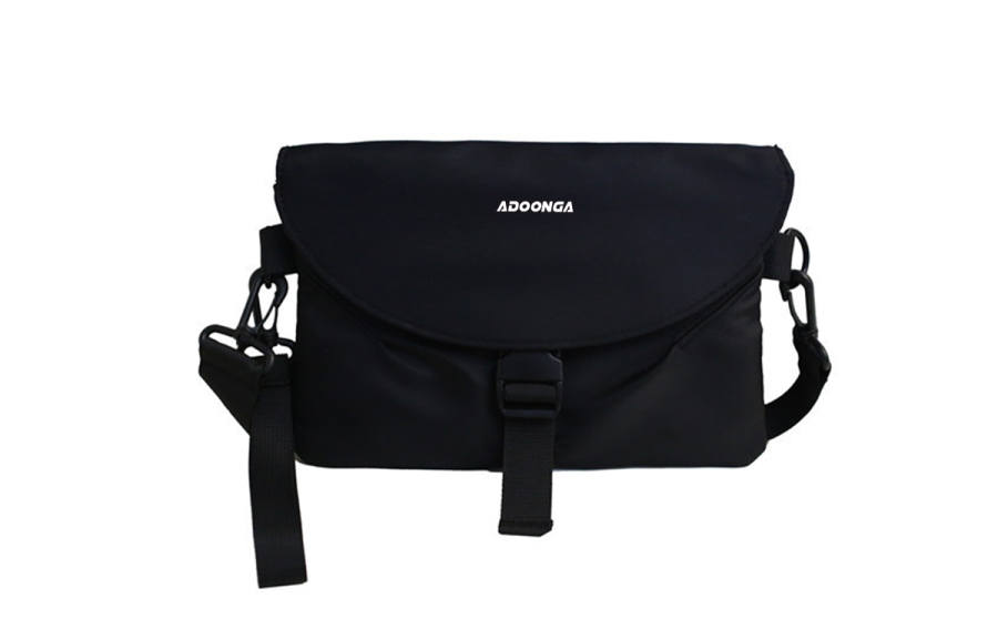 ADOONGA Nylon Crossbody Bag, Shoulder Bag Men's Black/Gray