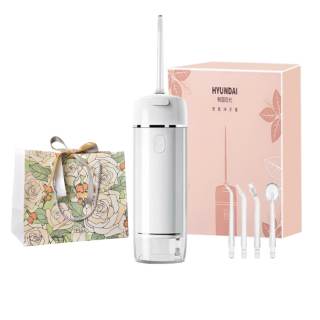 HYUNDAI 8002A1 Teethers Portable Oral Irrigator Toothbrush Water Floss Plaque Control Teeth Cleaning Includes 4 Nozzles