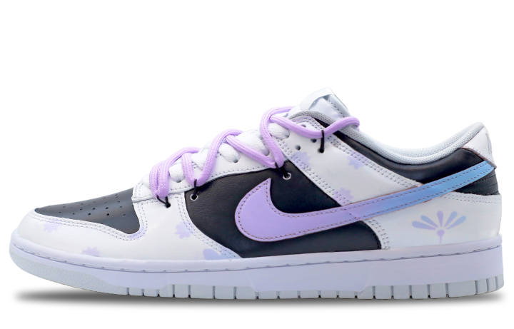 Nike Nike Dunk Low top Skateboard Shoes Unisex White Black Purple