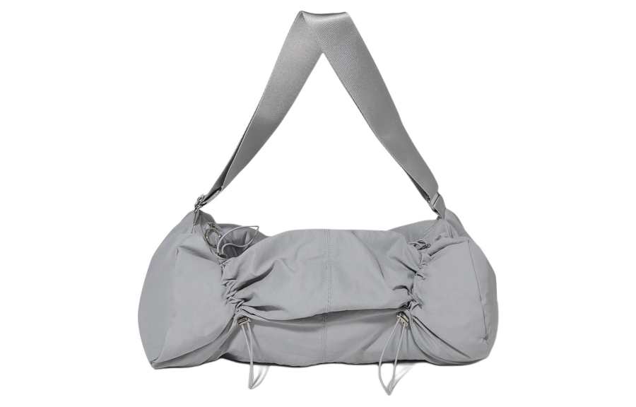 FILA Nylon Shoulder Bag, Crossbody Bag, Handbag Unisex Light Gray