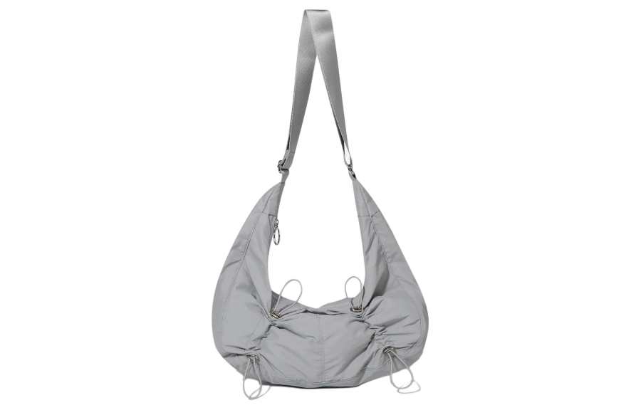 FILA Nylon Portable Crossbody Bag, Shoulder Bag Unisex Gray