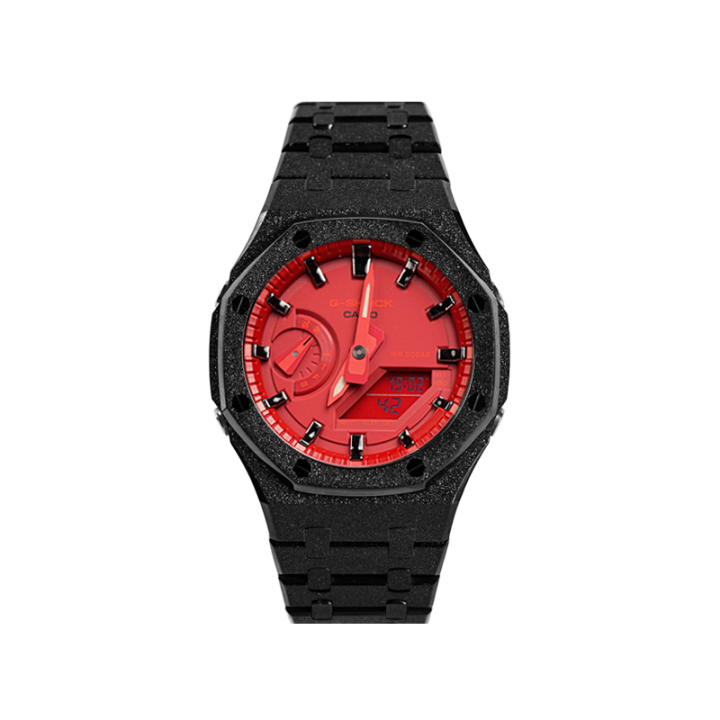 CASIO CASIO Unisex Liquid Crystal/Analog Dual Display Series 48.5mm Red Watch