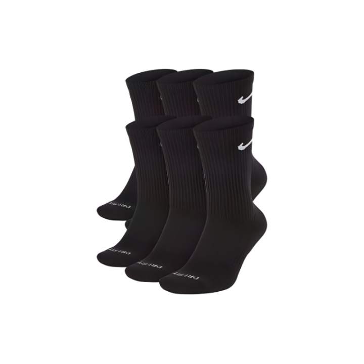 Nike Nike Everyday Plus Cushioned Crew Socks 6 Pairs Black