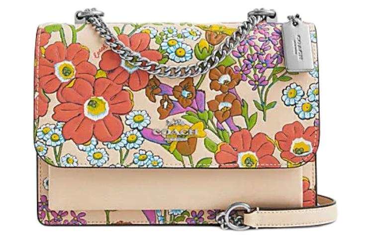 COACH Klare Cow Leather Shoulder Bag, Crossbody Bag Small Women's Ivory White