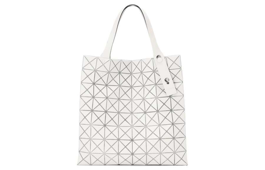 ISSEY MIYAKE Prism Polyvinyl Chloride Resin Tote Bag, Shopping Bag, Handbag Women's White
