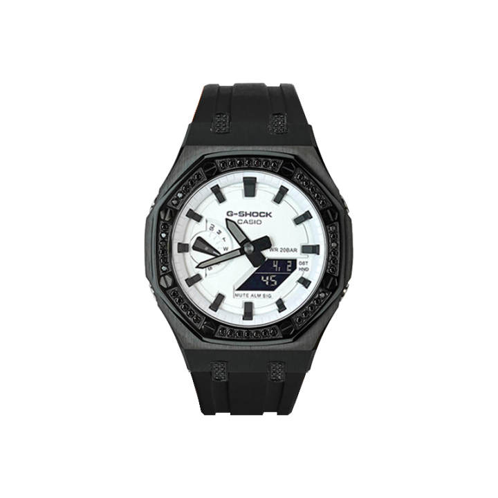CASIO CASIO Unisex Liquid Crystal/Analog Dual Display Series 48.5mm White Watch