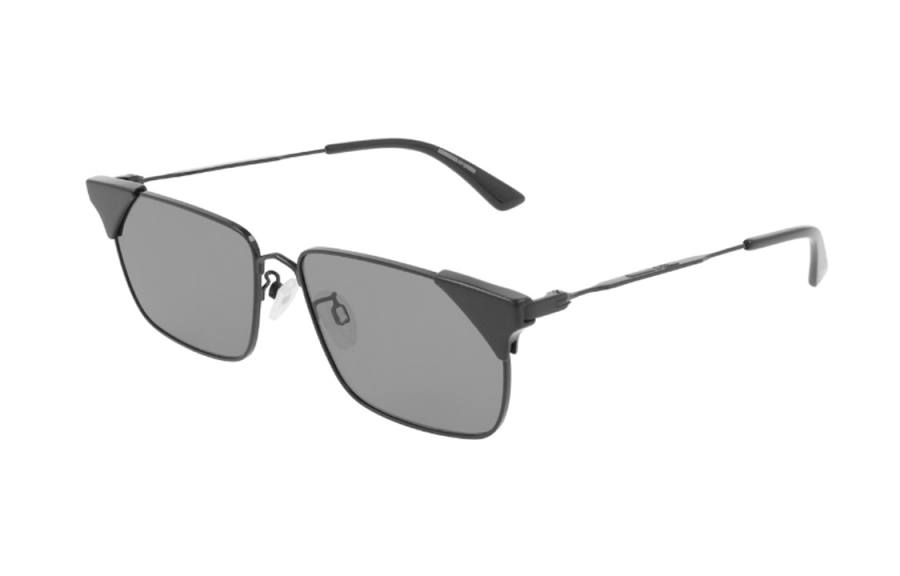 McQ Alexander McQueen Metal Rectangular Sunglasses Unisex Black