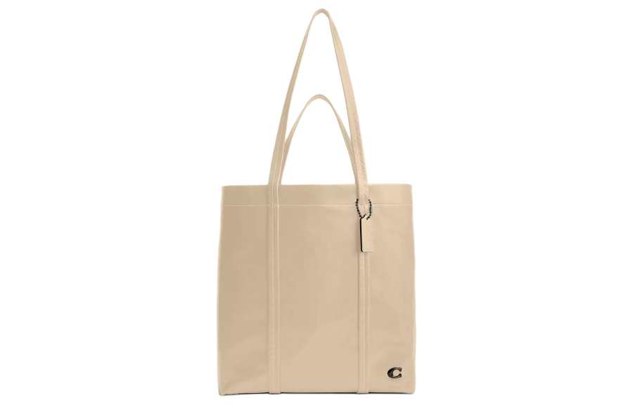 COACH Leather Tote Bag, Shopping Bag, Shoulder Bag, Handbag Large Women's Ivory