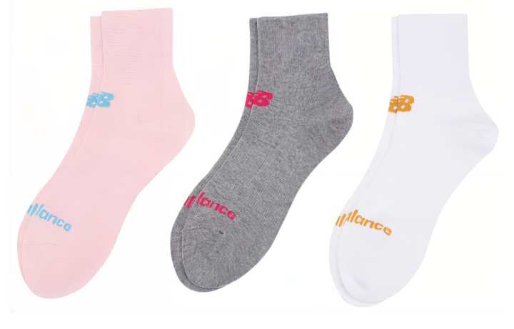 New Balance New Balance Ankle Socks Women's 3 Pack Gray/White/Pink
