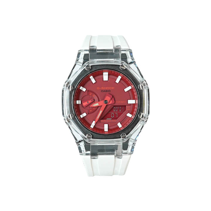CASIO CASIO Unisex Liquid Crystal/Analog Dual Display Series Red Watch