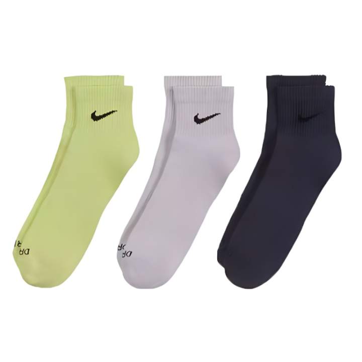 Nike Nike Ankle Socks Unisex Yellow/Gray/Navy Blue