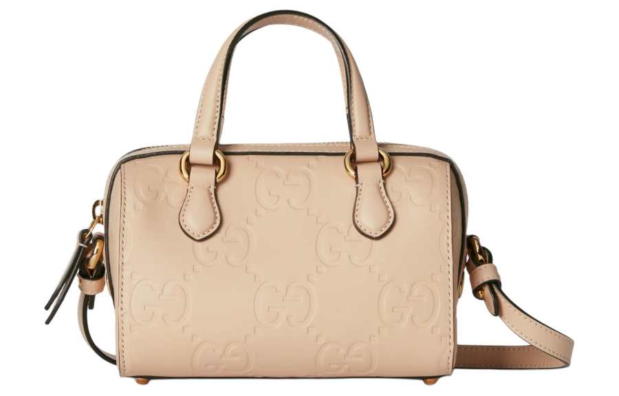 GUCCI Leather Shoulder Bag, Crossbody Bag, Handbag Extra Mini Women's Light Beige