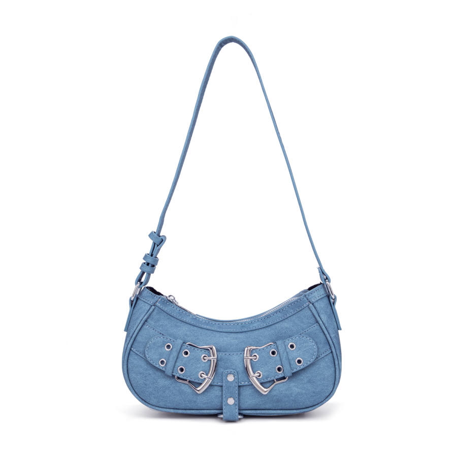 UNITE STAR Leather Shoulder Bag Women's Blue/Gray/Cherry Blossom Pink/Milk White