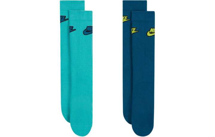 Nike Nike Knee High Socks Unisex 2 Pack Blue/Green