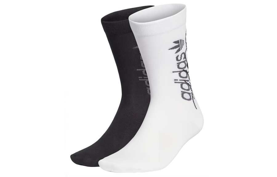 Adidas Originals Crew Socks Unisex 2 Pack White/Black