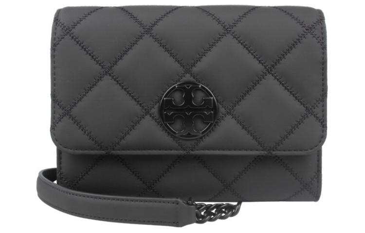 TORY BURCH Cow Leather Shoulder Bag, Crossbody Bag Women's Black