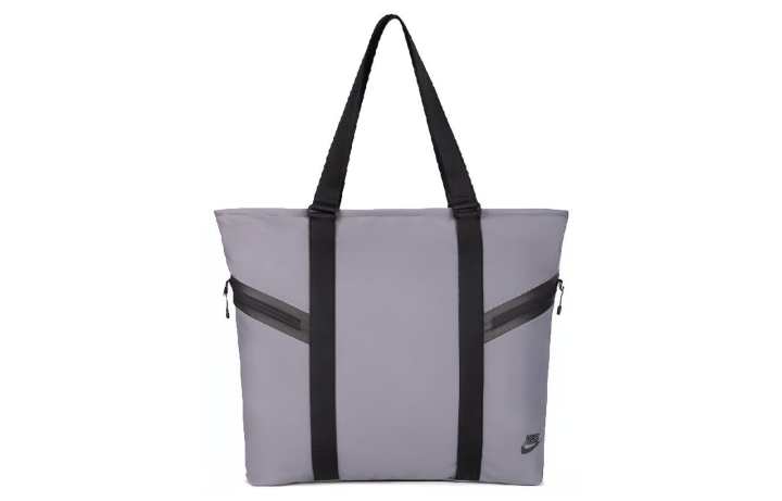 Nike Nike Polyester Tote Bag, Shopping Bag, Handbag, Shoulder Bag Regular Unisex Gray