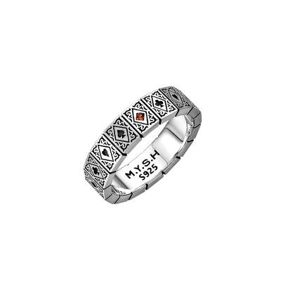 MYSH 925 Sterling Silver Rings Men's