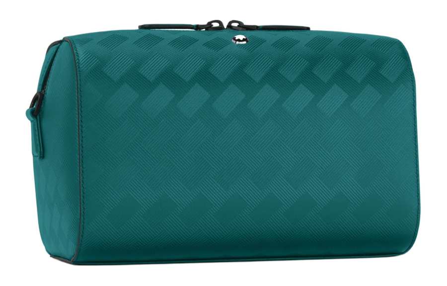 MONTBLANC Leather Mail Box Bag, Clutch, Toiletry Bag, Shoulder Bag, Crossbody Bag Men's Turquoise Blue