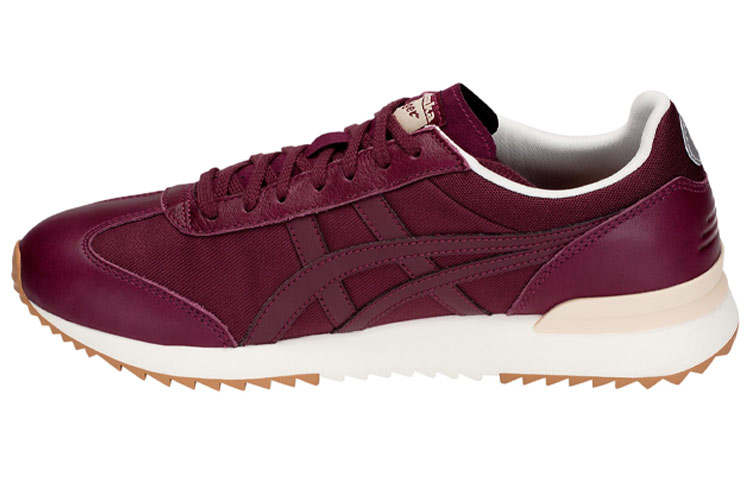 Onitsuka Tiger EX Fabric Cushioning Slip Resistant Abrasion Resistant Low top Casual Shoes Unisex Burgundy