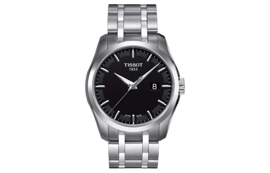 TISSOT Kutu Collection Quartz Movement Men's Watches Watch 39mm Black Dial Stainless Steel Watchband