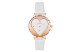 Juicy Couture JUZI Wrist Watches Quartz Movement Artificial Leather Strap 38mm Silver Dial Women's Watch