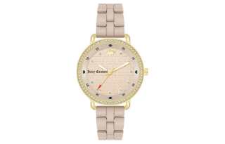 Juicy Couture JUZI Wrist Watches Quartz Movement Metal Strap 36mm Beige Watch Dial Women's Watch Casual