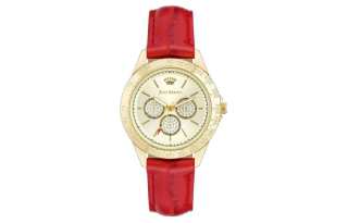 Juicy Couture JUZI Wrist Watches Quartz Movement Artificial Leather Strap 38mm Gold Dial Women's Watch Fashion
