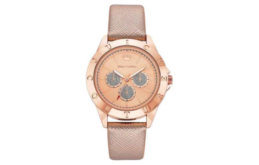 Juicy Couture JUZI Wrist Watches Quartz Movement Artificial Leather Strap 38mm Rose Gold Watch Dial Women's Watch