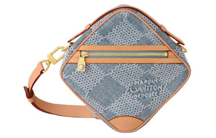 LOUIS VUITTON LOUIS VUITTON Chess Messenger Damier Denim 3D Blue Denim