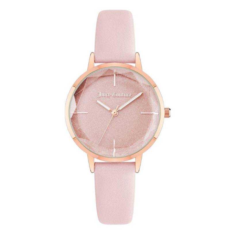 Juicy Couture JUZI Wrist Watches Quartz Movement Artificial Leather Strap 34mm Rose Gold Watch Dial Women's Watch Casual