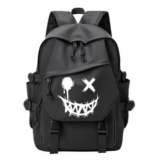 CHUNLONG Synthetic Leather Backpack Regular Men's Black