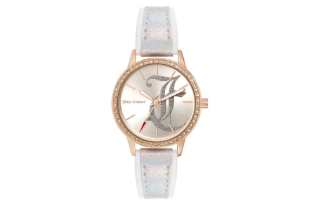 Juicy Couture JUZI Wrist Watches Quartz Movement Artificial Leather Strap Silver Dial Women's Watch JUCO 1036191