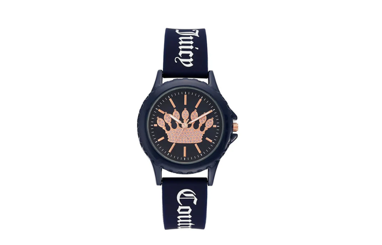 Juicy Couture JUZI Wrist Watches Quartz Movement Silicone Strap 38mm Blue Dial Women's Watch Casual
