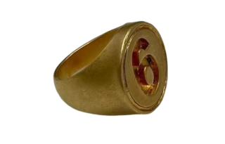 MM6 Maison Margiela Brass Rings Unisex Gold
