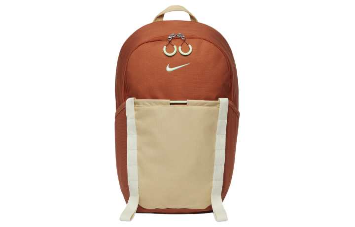 Nike Nike Fabric Backpack Regular Unisex Sunrise Fire Red & Sesame Brown & Vapor Green