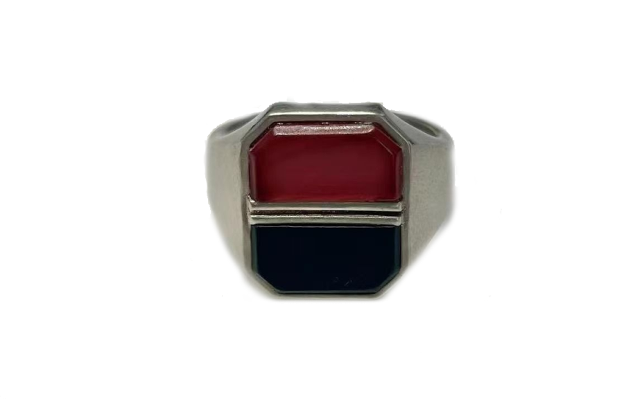 Maison Margiela Brass, Resin Rings Unisex Silver