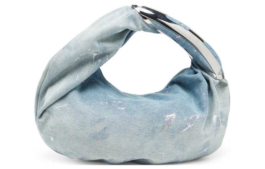DIESEL Cotton One Shoulder Handbag Women's Light Blue