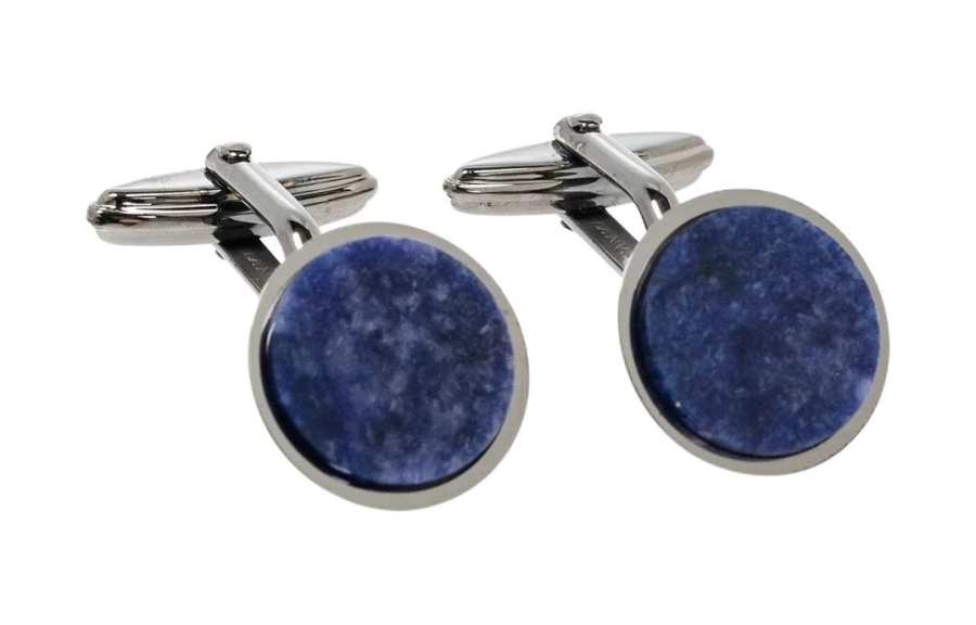 Lanvin Round-Shaped Logo Engraved Cufflinks