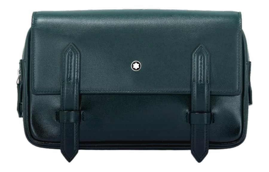 MONTBLANC Meisterstuck Full Grain Cow Leather Messenger Bag, Shoulder Bag, Crossbody Bag Men's British Green