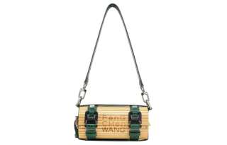 Feng Chen Wang Native Bamboo Ply With PU Bamboo Bag, Shoulder Bag, Crossbody Bag Small Unisex Green