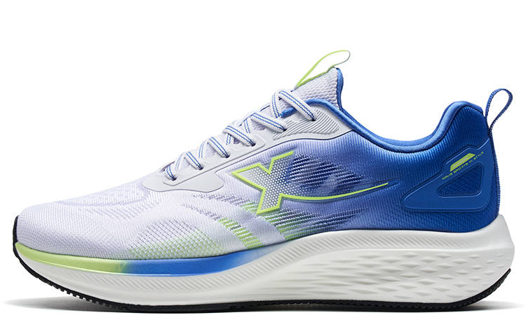 XTEP Lead The Market Running Shoes Men's Low Top New White/Kingfisher Blue