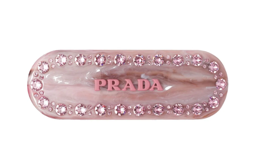 PRADA Prada logo-lettering hair clip
