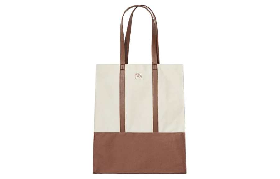UNIQLO JW Anderson Collaboration Cotton Tote Bag, Shopping Bag, Handbag Regular Unisex Light Beige