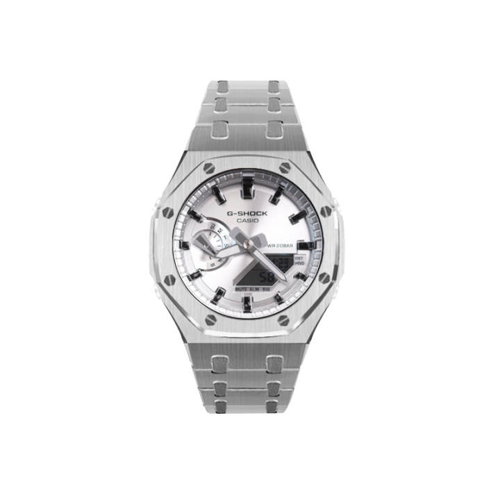 CASIO CASIO Unisex Liquid Crystal/Analog Dual Display Series 48.5mm Silver Watch