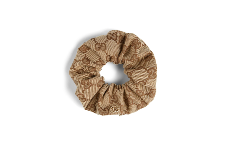 GUCCI GUCCI Double G Logo Plaque Scrunchy