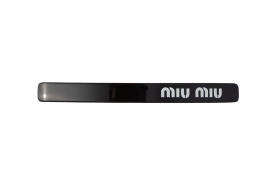 MIU MIU Plexiglass Hair Clips Women's Black