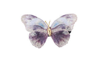 QIMEILA Fabric Hair Clips Women's Purple