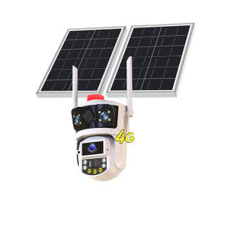 Luowice 4G Solar Outdoor 360 Degree Panoramic Full Color Night Vision Cell Phone Remote Monitoring Smart Cameras