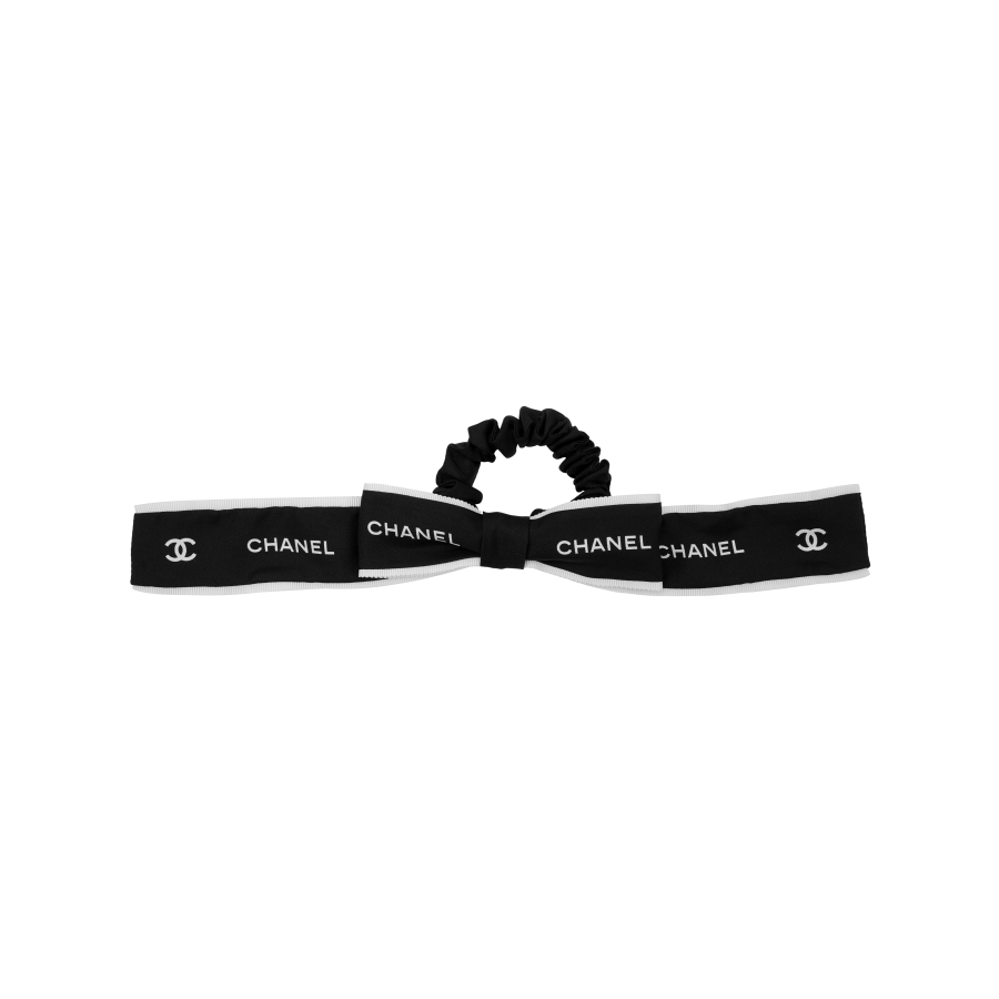 CHANEL Hair Bands Hair Ties Women's Black